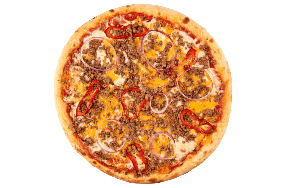 Meso&cheddar pizza